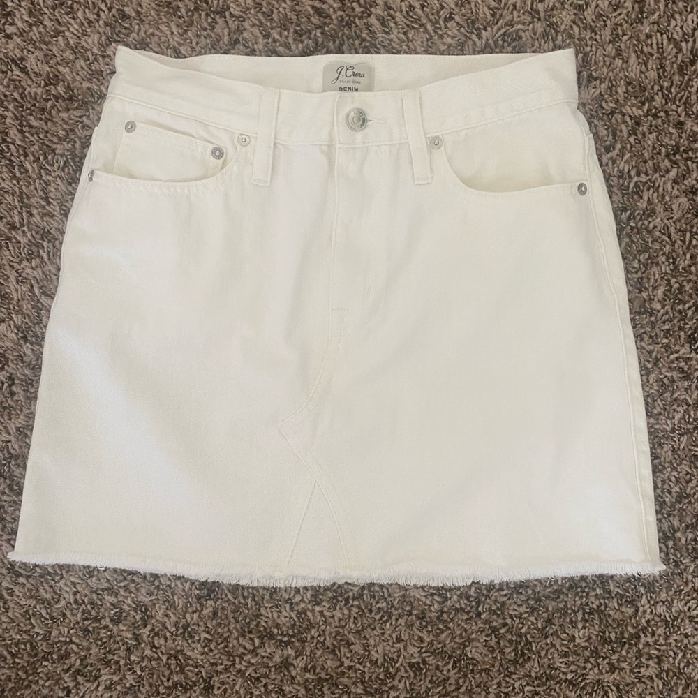 J. Crew White Mini Skirt Casual Resort Wear